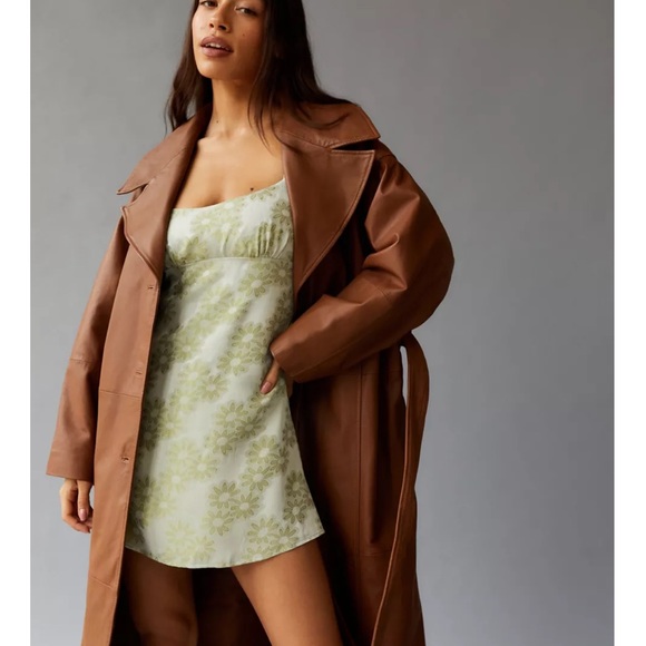 Deadwood Olga coat /leather trench coat - Picture 5 of 11